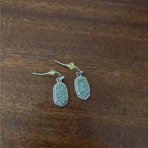 Kendra Scott Lee drop earrings- silver druzy